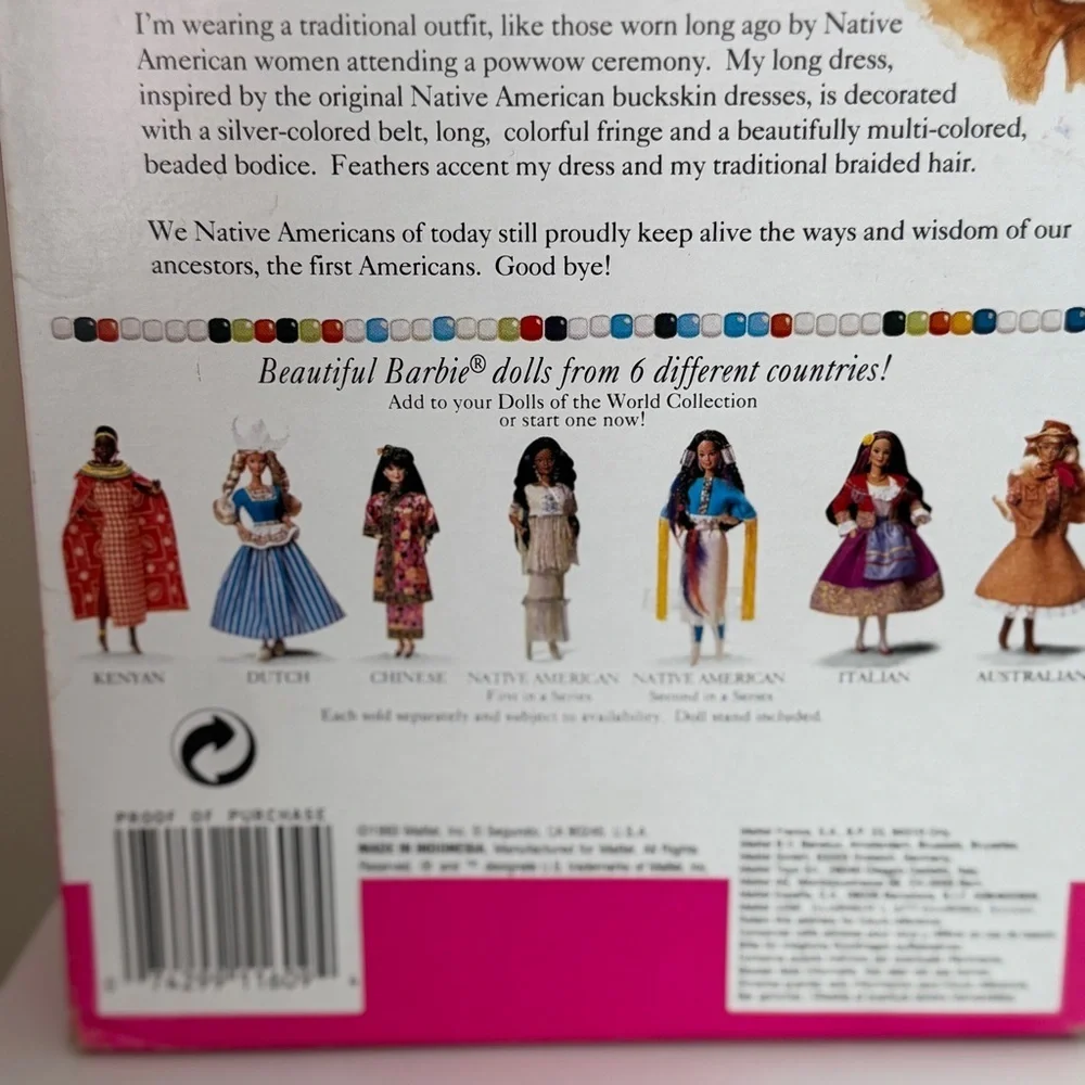 Vintage Barbie 1993 Dolls of the World Native American Second Edition NIB